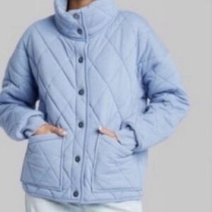 Wild Fable quilted jacket baby blue bomber XL